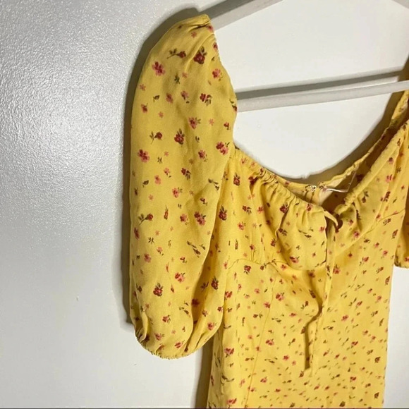 NWT Reformation Sette Mini Dress Gwen Floral Puff Sleeve Wedding Guest Bohemian - Picture 5 of 9